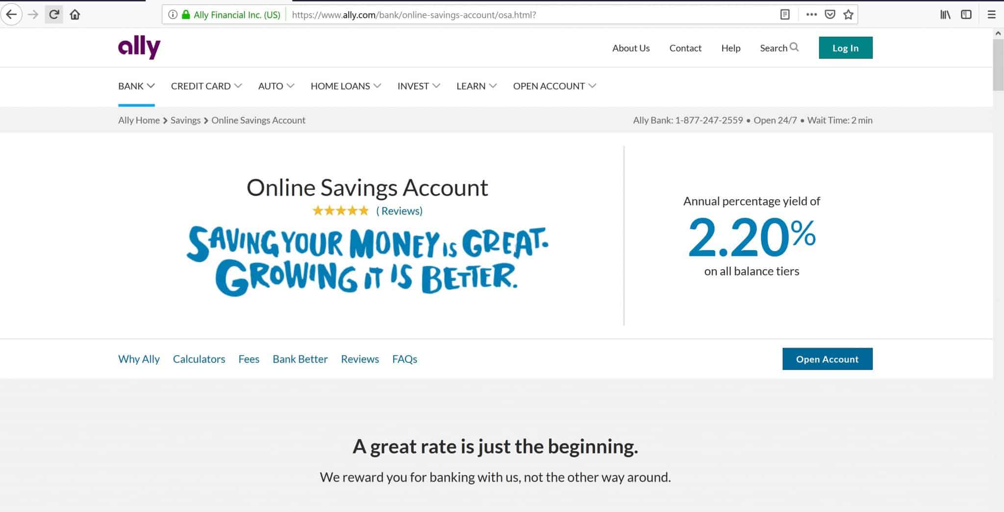 Ally Online Savings Interest